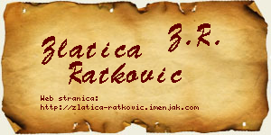 Zlatica Ratković vizit kartica